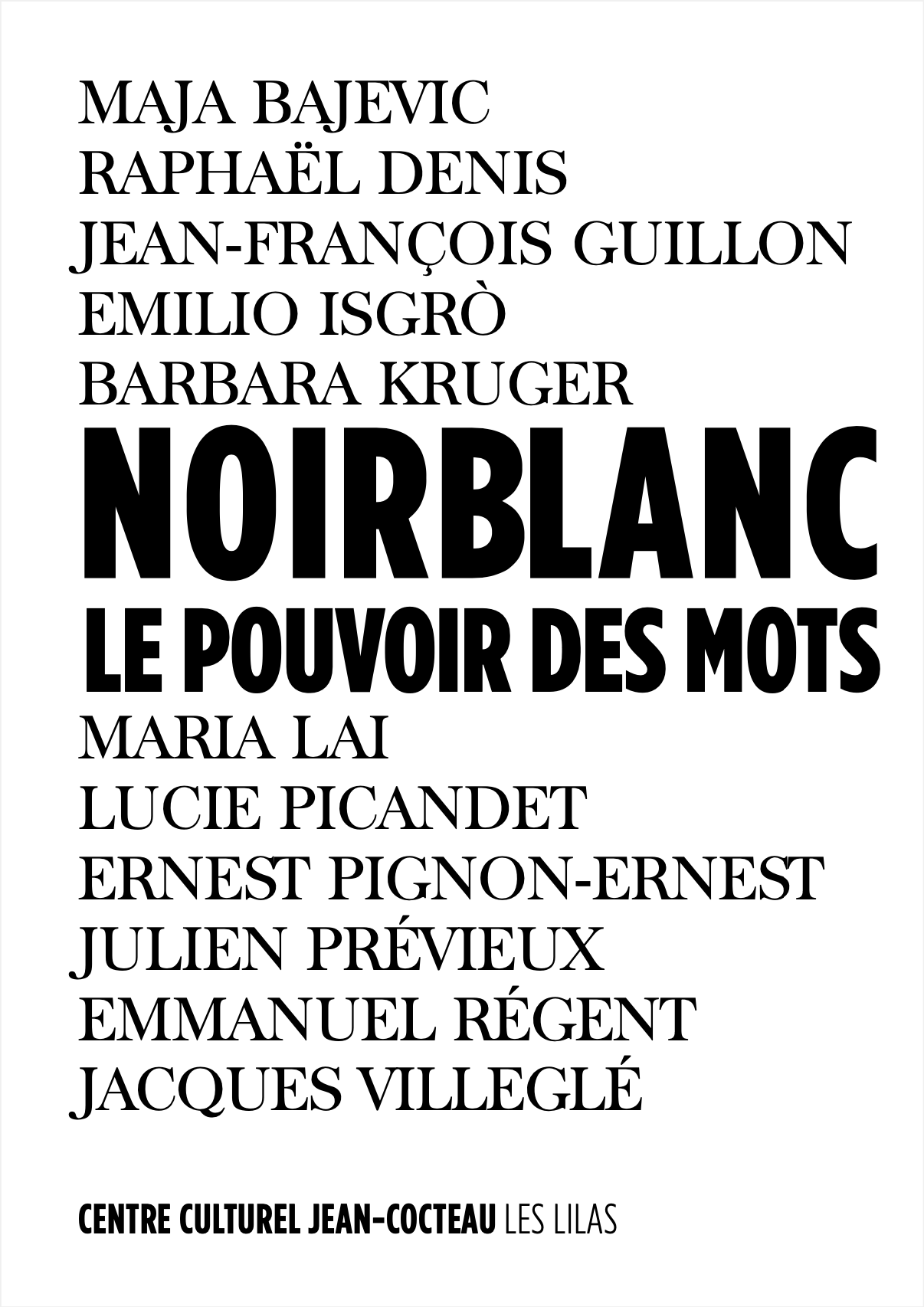 Signature catalogue NOIRBLANC, Le Pouvoir des mots